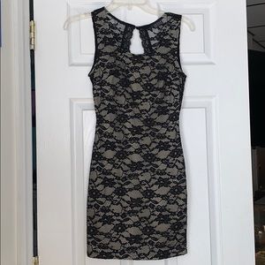Black/Tan Lace Dress